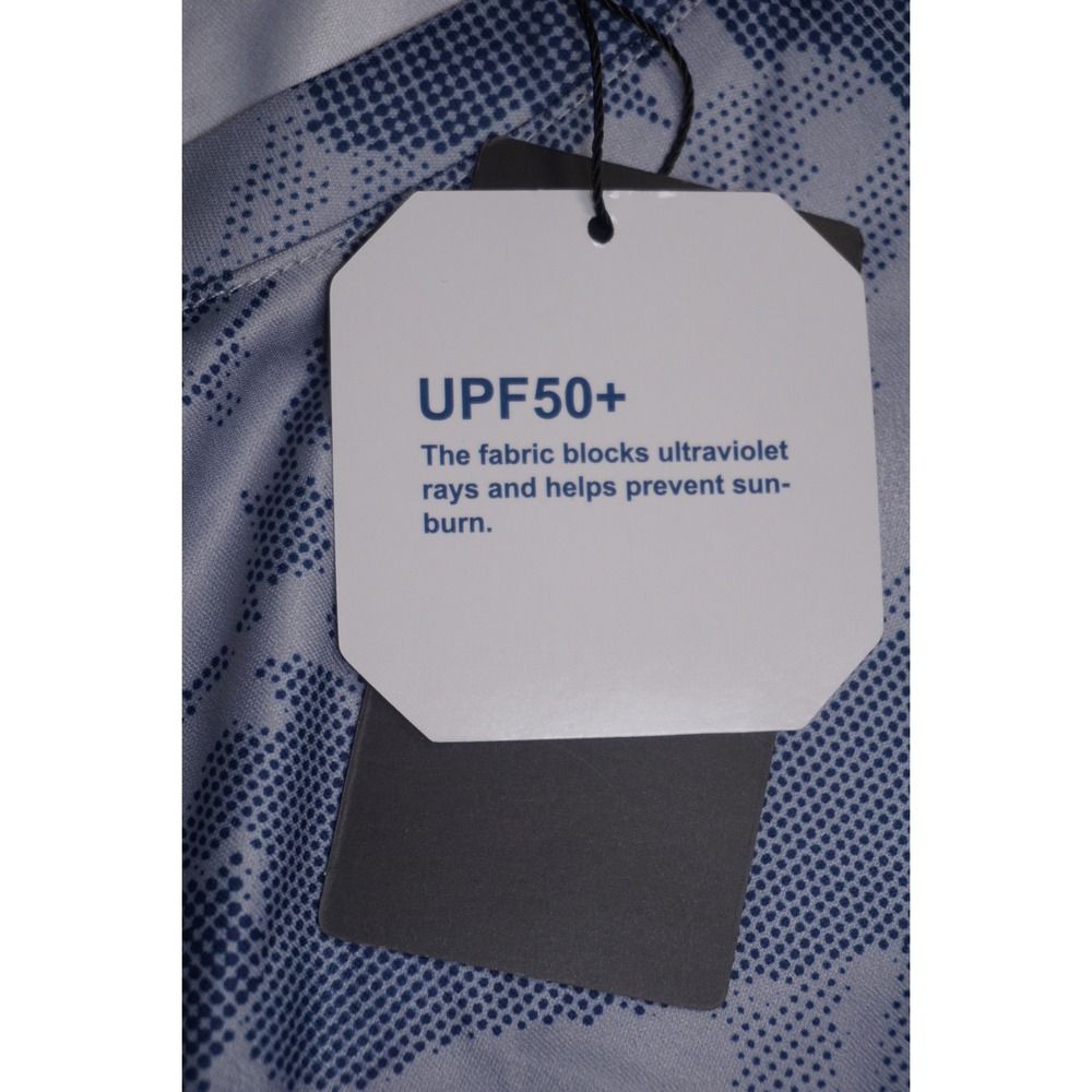 Pinspark Large Blue Camo Polyester UPF 50+ Performance T-Shirt - Picture 7 of 7